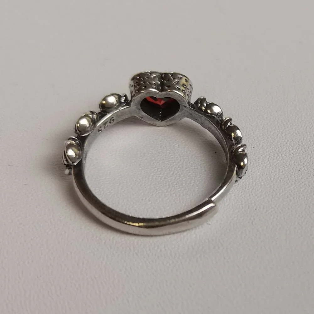 Second-hand women's vintage silver ring - Picture 4 of 5